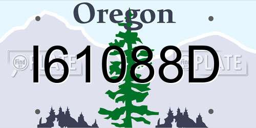 I61088D Oregon License Plate