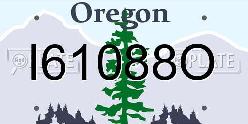 I61088O Oregon License Plate