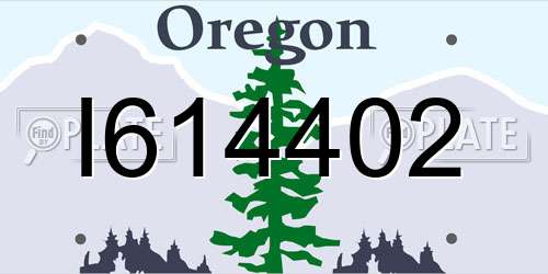 I614402 Oregon License Plate