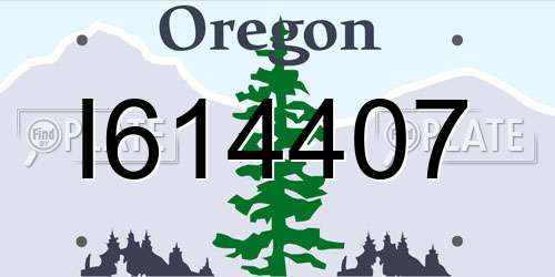 I614407 Oregon License Plate