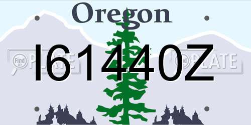 I61440Z Oregon License Plate