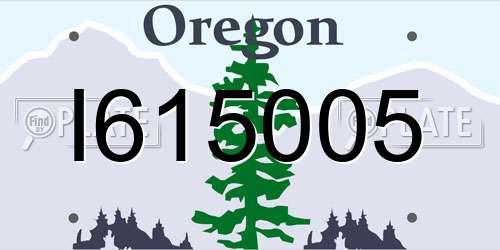 I615005 Oregon License Plate