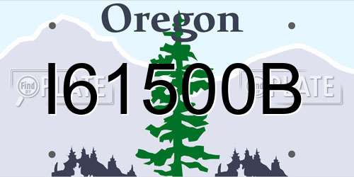 I61500B Oregon License Plate