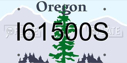 I61500S Oregon License Plate