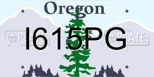 I615PG Oregon License Plate