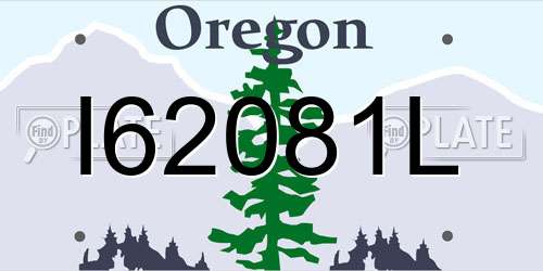 I62081L Oregon License Plate