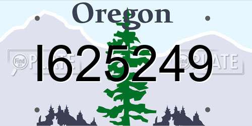 I625249 Oregon License Plate