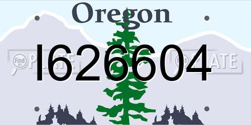 I626604 Oregon License Plate