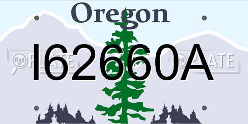 I62660A Oregon License Plate