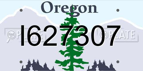 I627307 Oregon License Plate