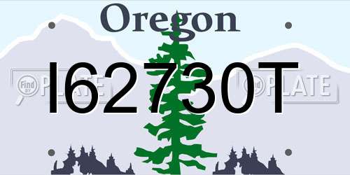 I62730T Oregon License Plate