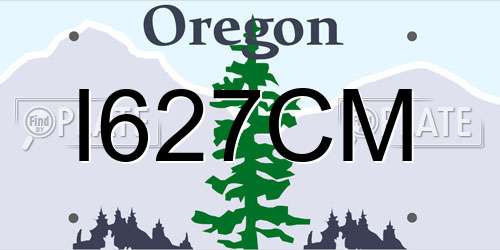 I627CM Oregon License Plate