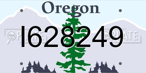 I628249 Oregon License Plate