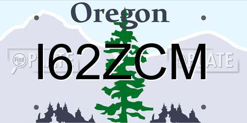 I62ZCM Oregon License Plate