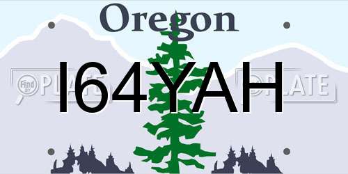 I64YAH Oregon License Plate