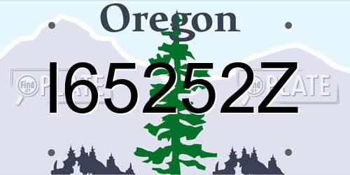 I65252Z Oregon License Plate
