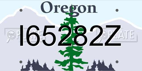 I65282Z Oregon License Plate