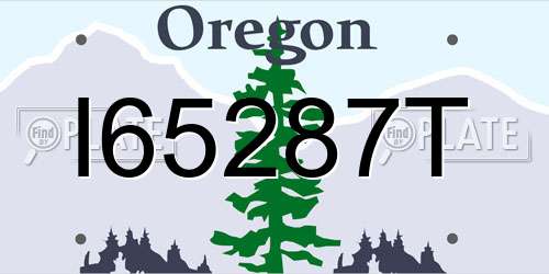 I65287T Oregon License Plate