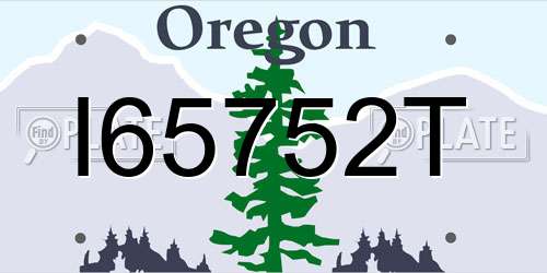 I65752T Oregon License Plate