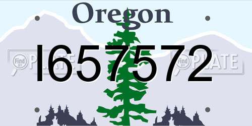 I657572 Oregon License Plate