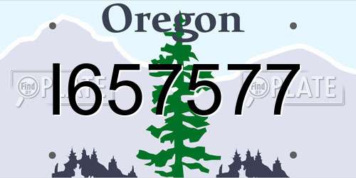 I657577 Oregon License Plate