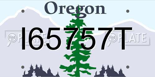 I65757T Oregon License Plate