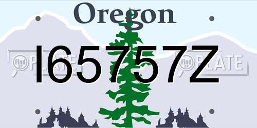 I65757Z Oregon License Plate
