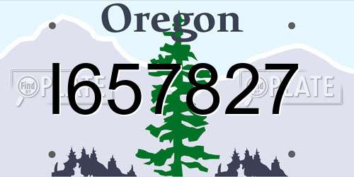 I657827 Oregon License Plate