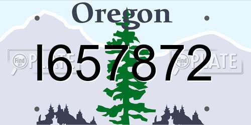 I657872 Oregon License Plate
