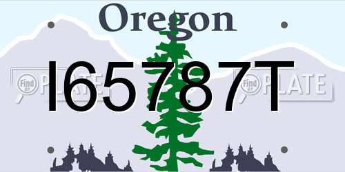 I65787T Oregon License Plate