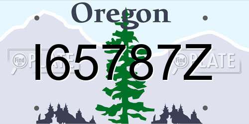 I65787Z Oregon License Plate