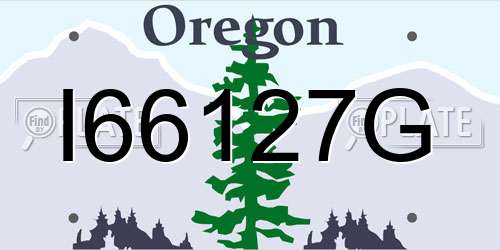 I66127G Oregon License Plate