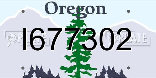 I677302 Oregon License Plate