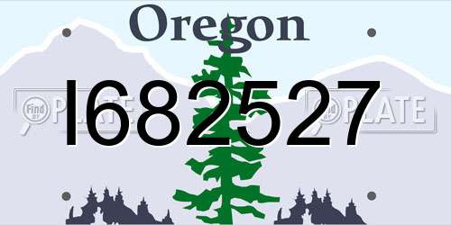 I682527 Oregon License Plate
