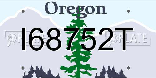 I68752T Oregon License Plate