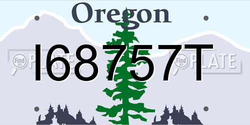 I68757T Oregon License Plate