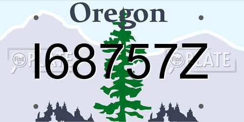 I68757Z Oregon License Plate