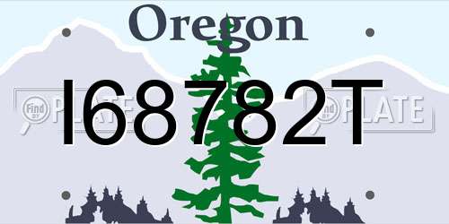 I68782T Oregon License Plate