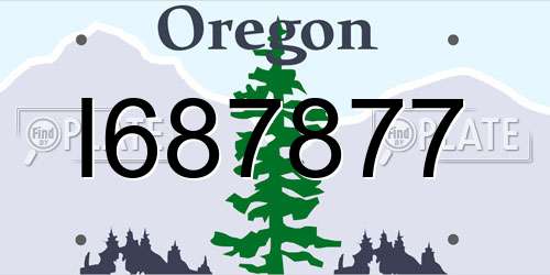 I687877 Oregon License Plate