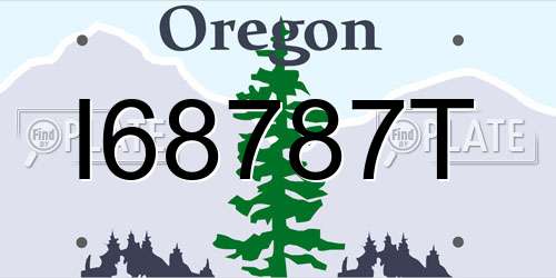I68787T Oregon License Plate