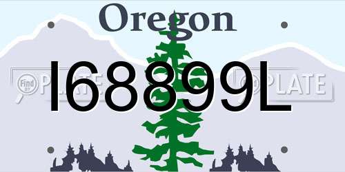 I68899L Oregon License Plate