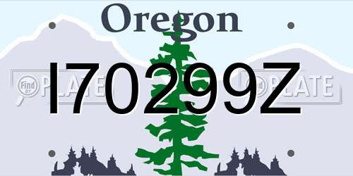 I70299Z Oregon License Plate