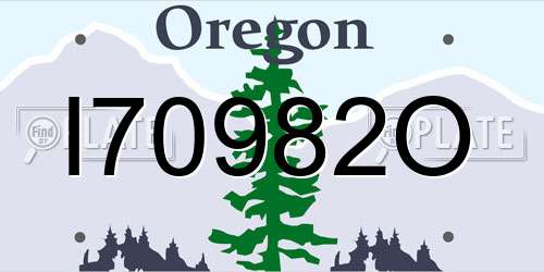 I70982O Oregon License Plate