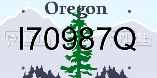 I70987Q Oregon License Plate