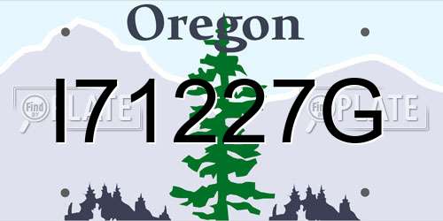 I71227G Oregon License Plate