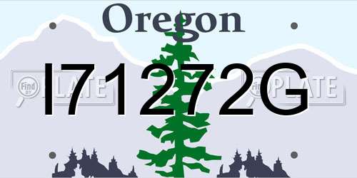 I71272G Oregon License Plate