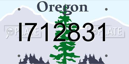 I712831 Oregon License Plate