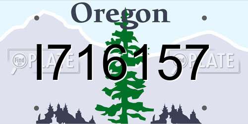 I716157 Oregon License Plate