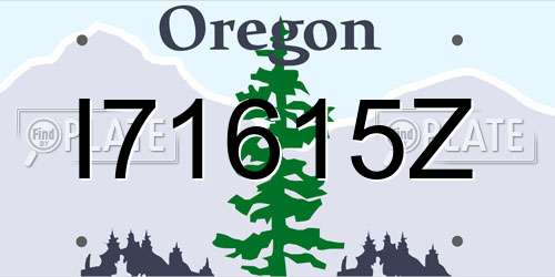 I71615Z Oregon License Plate