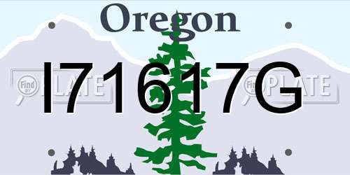 I71617G Oregon License Plate